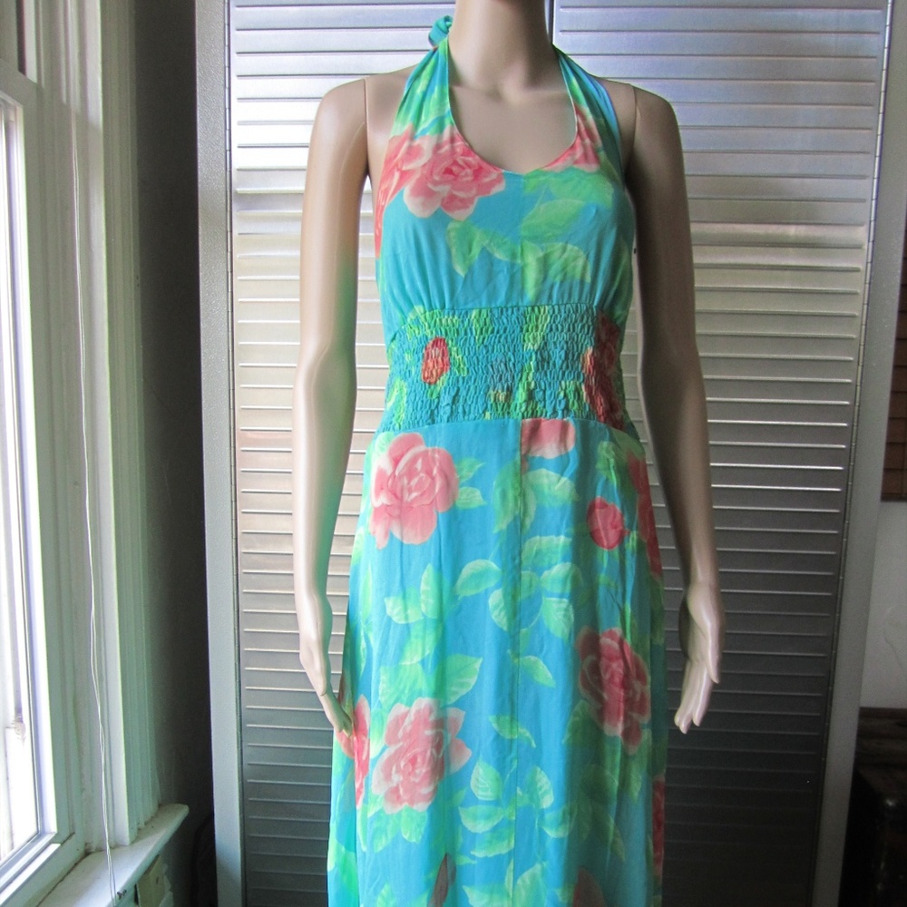 Benjamin A. Silk Halter Dress SZ 12